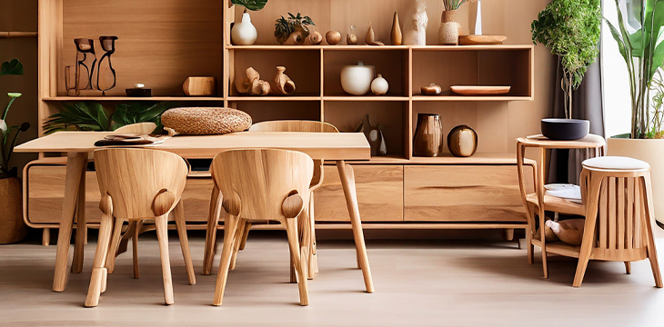 Solid wood furniture designed with contemporary style and durability