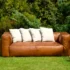 Best sofa for Kerala climate made of durable leather material suitable for humid tropical weather.
